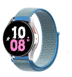 Strap-it Samsung Galaxy Watch 5 - 44mm nylon band (blauw)