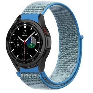 Strap-it Samsung Galaxy Watch 4 Classic 42mm nylon band (blauw)