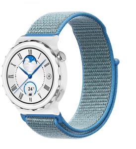 Strap-it Huawei Watch GT 3 Pro 43mm nylon band (blauw)