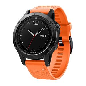 Strap-it Garmin Fenix 5 / 6 siliconen bandje (oranje)