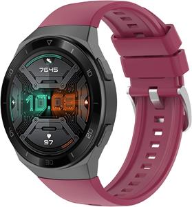 Strap-it Huawei Watch GT 2e siliconen bandje (bordeaux)