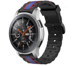 Strap-it Samsung Galaxy Watch 46mm Special Edition band (zwart/blauw)