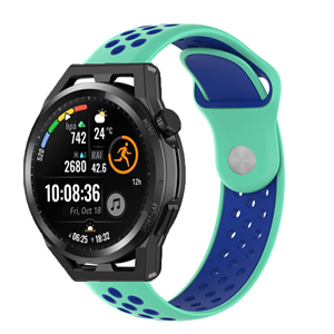 Strap-it Huawei Watch GT Runner sport band (aqua/blauw)