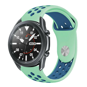Strap-it Samsung Galaxy Watch 3 sport band 45mm (aqua/blauw)