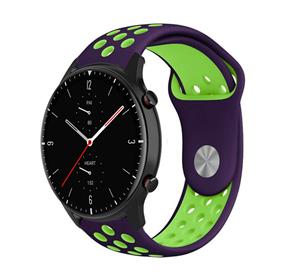 Strap-it Amazfit GTR 2 sport band (paars/groen)