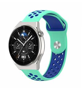 Strap-it Huawei Watch GT 3 Pro 46mm sport band (aqua/blauw)
