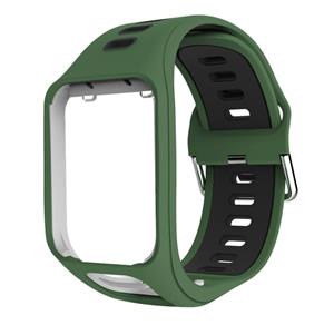 Strap-it TomTom Runner 3 sport gesp bandje (groen/zwart)