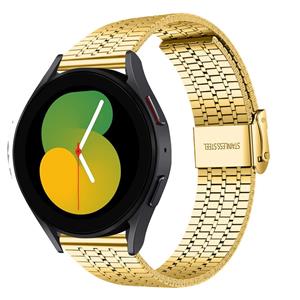 Strap-it Samsung Galaxy Watch 5 - 40mm roestvrij stalen band (goud)