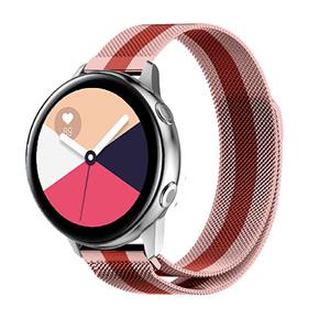 Strap-it Samsung Galaxy Watch Active Milanese band (rood/roze)