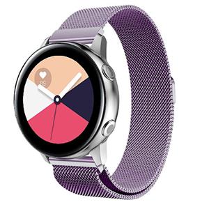 Strap-it Samsung Galaxy Watch Active Milanese band (lichtpaars)