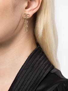 Dolce & Gabbana logo-plaque polished-finish earrings - Goud