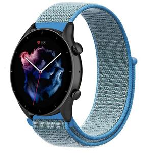 Strap-it Amazfit GTR 3 nylon band (blauw)