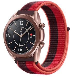 Strap-it Samsung Galaxy Watch 3 - 41mm nylon bandje (cherry magenta)