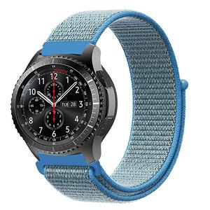 Strap-it Samsung Galaxy Watch 46mm nylon band (blauw)