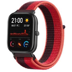 Strap-it Xiaomi Amazfit GTS nylon band (cherry magenta)