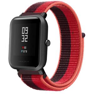 Strap-it Xiaomi Amazfit Bip nylon band (cherry magenta)