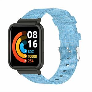 Strap-it Redmi Watch 2 Lite nylon gesp bandje (blauw)