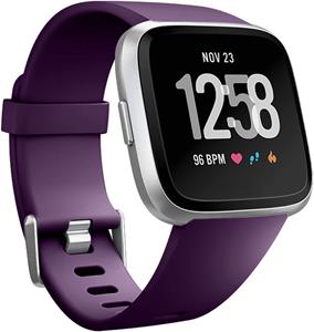 Strap-it Fitbit Versa silicone band (donkerpaars)