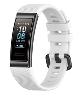 Strap-it Huawei band 3 / 4 Pro silicone band (wit)