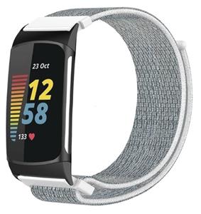 Strap-it Fitbit Charge 6 nylon bandje (grijs)
