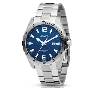 Olympic OL72HSS249 PIETER Horloge Heren Staal / Blauw 43mm