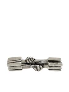 Saint Laurent Armband met gegraveerd logo - Grijs