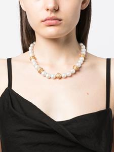 Kenneth Jay Lane pearl-detail bead-chain necklace - Goud