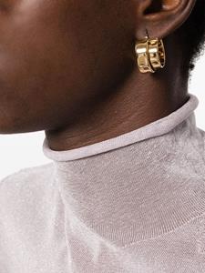 Jil Sander Oorringen met gegraveerd logo - Goud