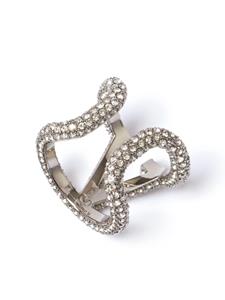 Valentino Vlogo Signature ring met kristallen - Zilver