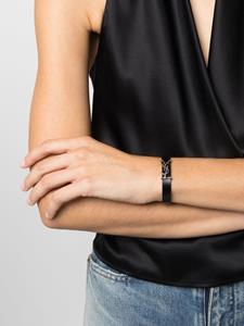 Saint Laurent Armband met logoplakkaat - Zwart