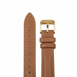 Simple Elk Leather Watch Band 16mm (Cognac)