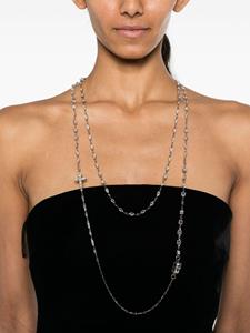 Ermanno Scervino Rosary crystal-embellished necklace - Zilver