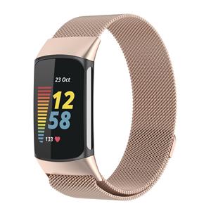 Strap-it Fitbit Charge 5 Milanese band (champagne)