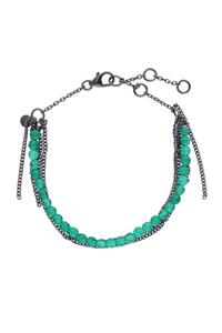 Dyrberg/Kern Catena Bracelet, Color: Silver/Green, Onesize, Women