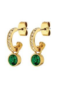 Dyrberg/Kern Dessa Earring, Color: Gold/Green, Onesize, Women