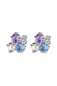 Dyrberg/Kern Viena Earring, Color: Silver, Purple, Onesize, Women