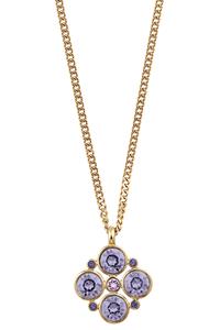 Dyrberg/Kern Maude Necklace, Color: Gold/Purple, Onesize, Women