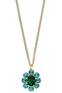Dyrberg/Kern Claudia Necklace, Color: Gold/Green, Onesize, Women