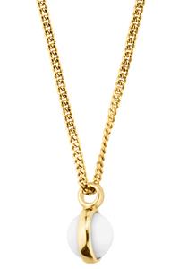 Dyrberg/Kern Lone Necklace, Color: Gold/White, Onesize, Women