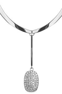 Dyrberg/Kern Kunto Necklace, Color: Silver/Crystal, Onesize, Women