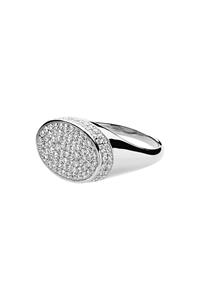 Dyrberg/Kern Ellipas Ring, Color: Silver/Crystal,, Women