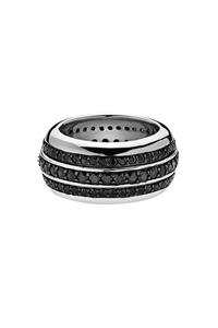 Dyrberg/Kern Camanas Ring, Color: Silver/Black,, Women