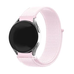 Strap-it Samsung Galaxy Watch Active nylon bandje (lichtroze)