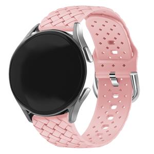 Strap-it Samsung Galaxy Watch 3 41mm gevlochten siliconen bandje (roze)