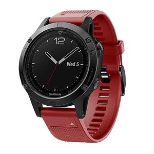 Strap-it Garmin Forerunner 965 siliconen bandje (rood)