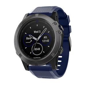 Strap-it Garmin Fenix 3 siliconen bandje (donkerblauw)