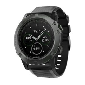 Strap-it Garmin Fenix 3 siliconen bandje (zwart)