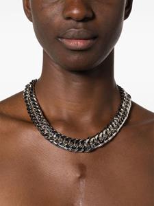 Kenneth Jay Lane polished-finish braided chain necklace - Zilver