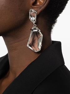 Kenneth Jay Lane Fancy Swarovski crystal-embellised drop earrings - Zilver