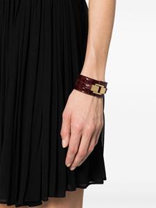Saint Laurent buckled leather bracelet - Rood